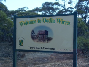 Oodla Wirra Sign